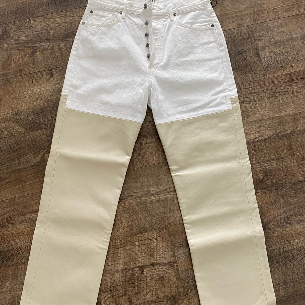 BRAND NEW WITH TAGS! Pieced 90's Pinch Waist in Sugar & Powder. Size 29.